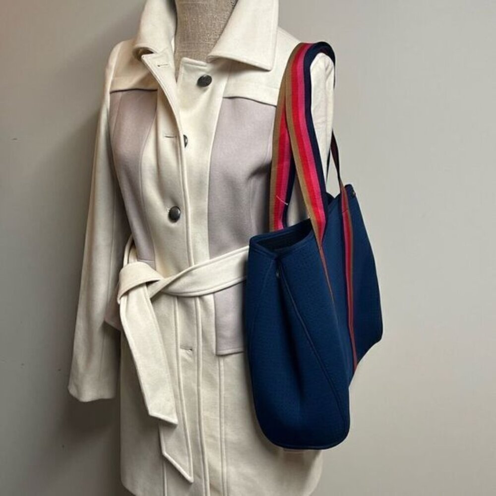 New Punch Australian Explorer Neoprene Navy Tote with mini zip bag - Picture 13 of 13